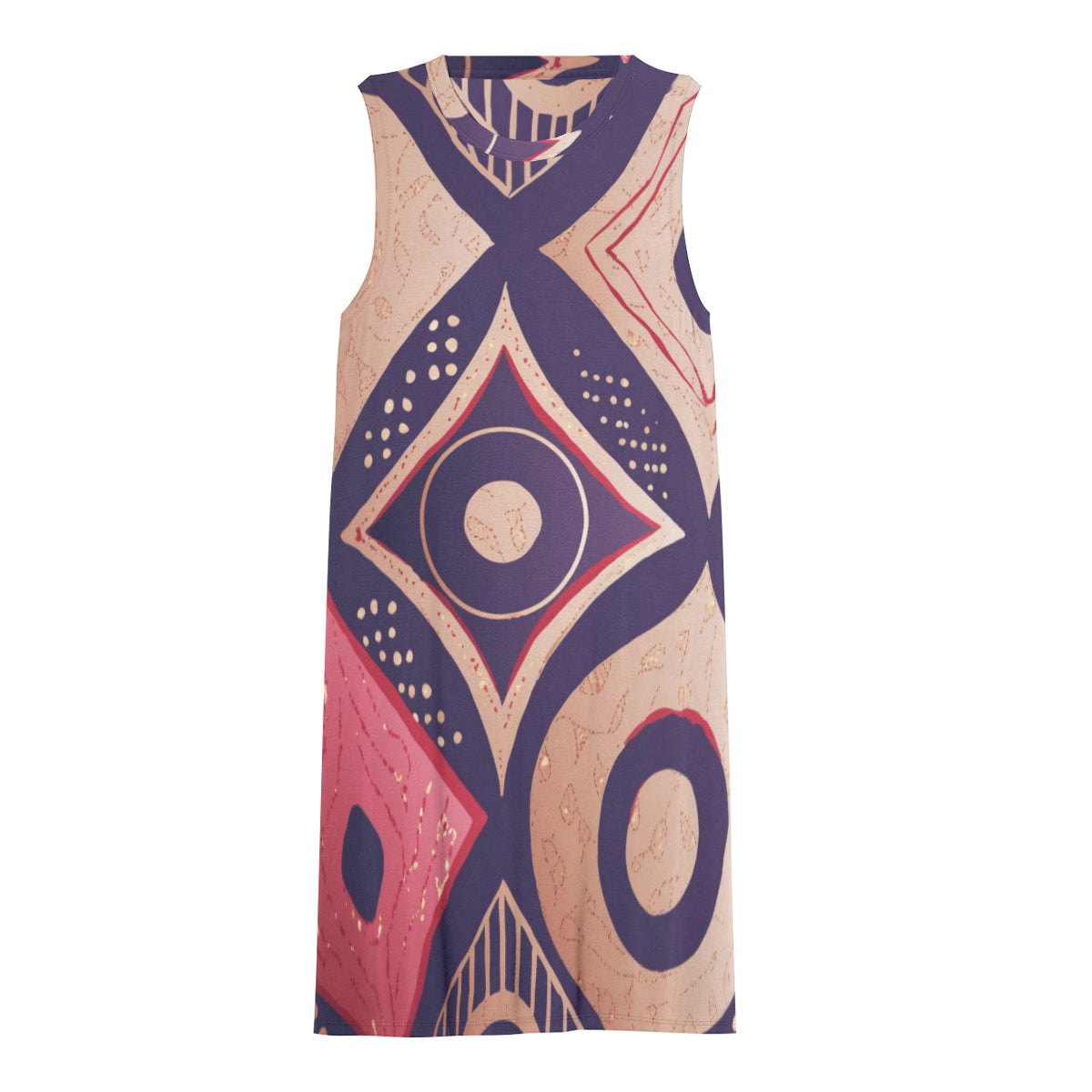 Abstract Design Women's Casual Dress | Polyester