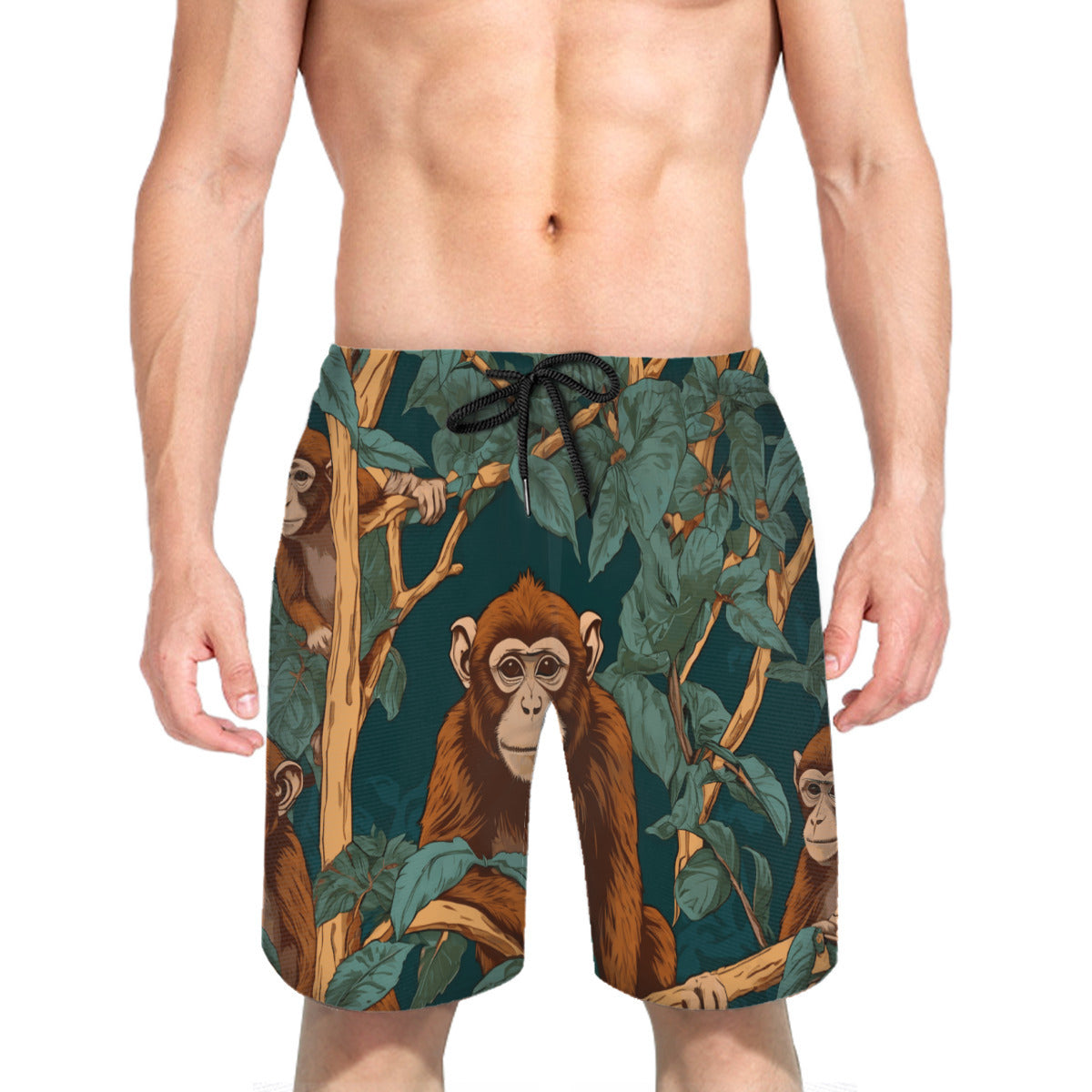 Monkey Vibes Men's Comfortable Beach Shorts
