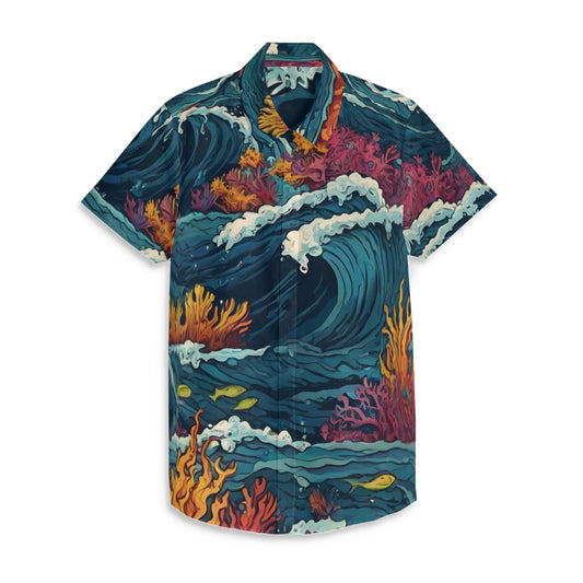 Ocean Waves Youth Shirts|Polyester