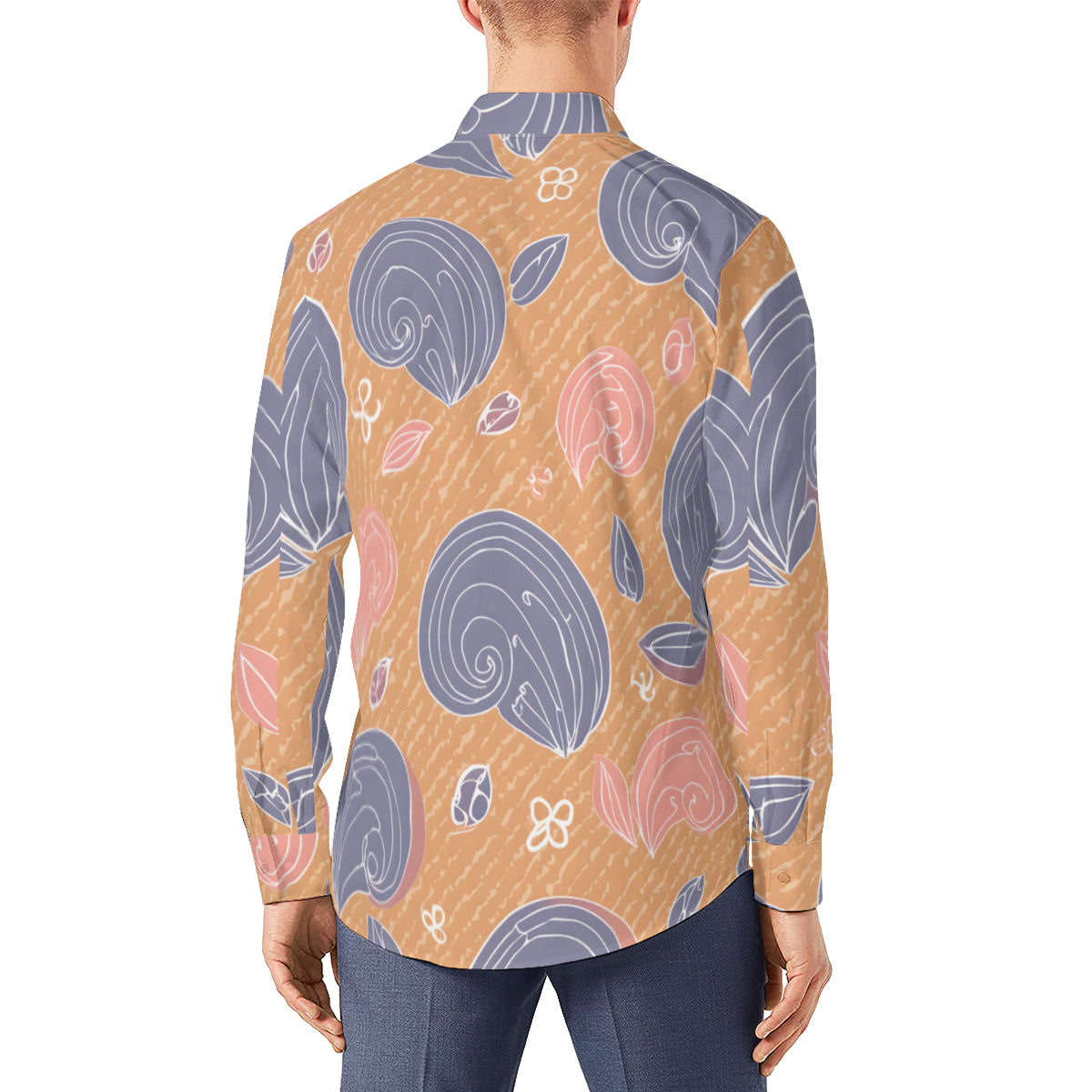 Abstract Men's Classic Long-Sleeved Shirt