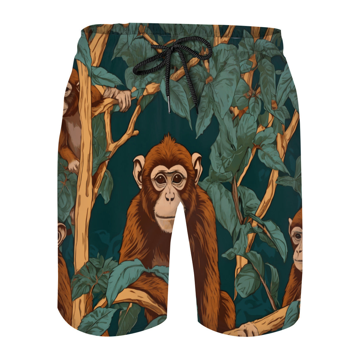 Monkey Vibes Men's Peach Skin Beach Shorts