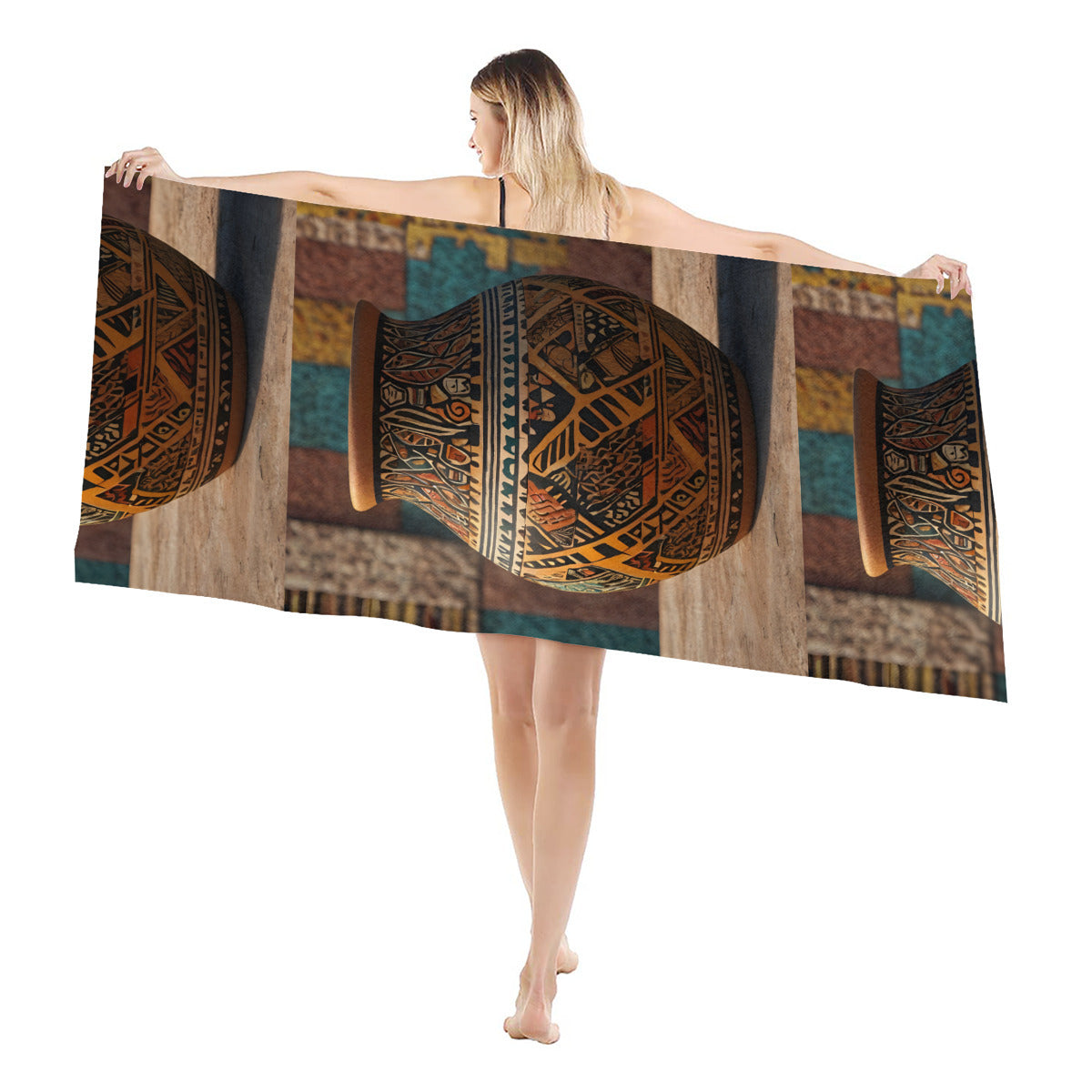 Golden Pot Beach towel (comfortable model)|Polyester
