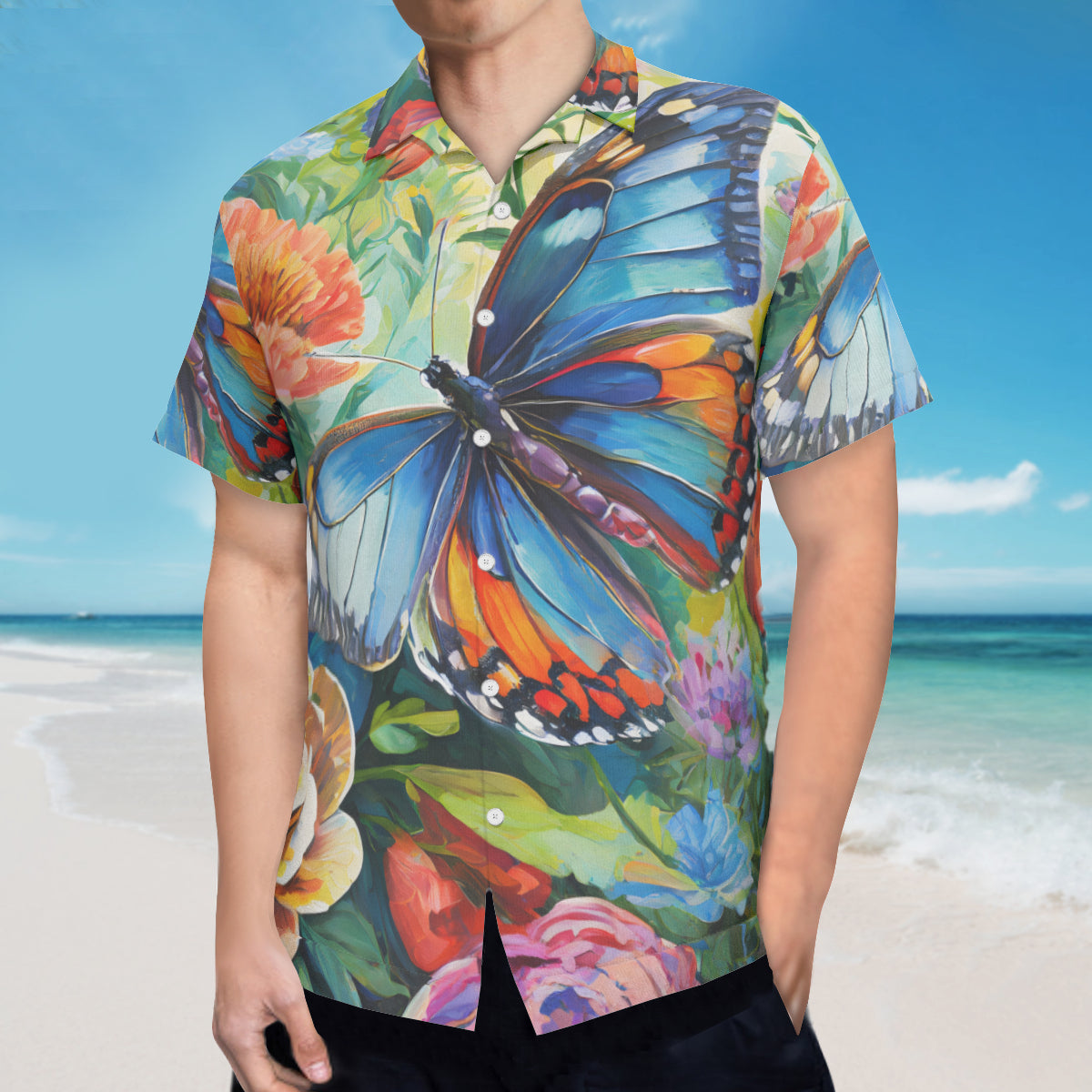 Abstract Floral Hawaiian Shirt(No chest pocket) | Polyester