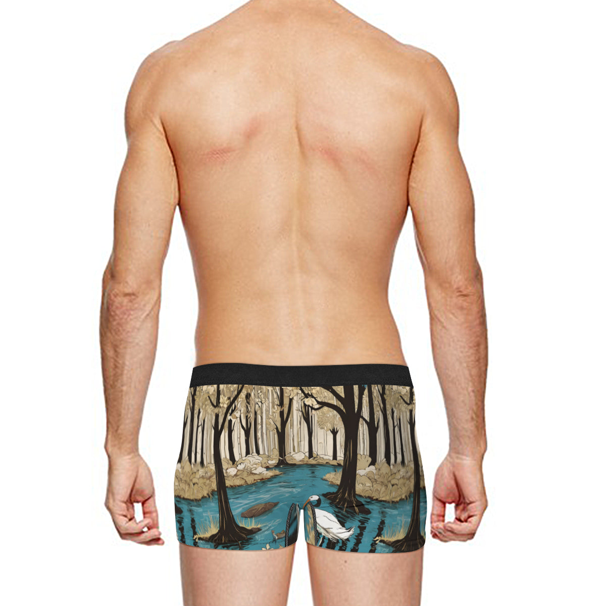 Landscape Wonder Men's Underwear (Front and Back Design)丨Polyester