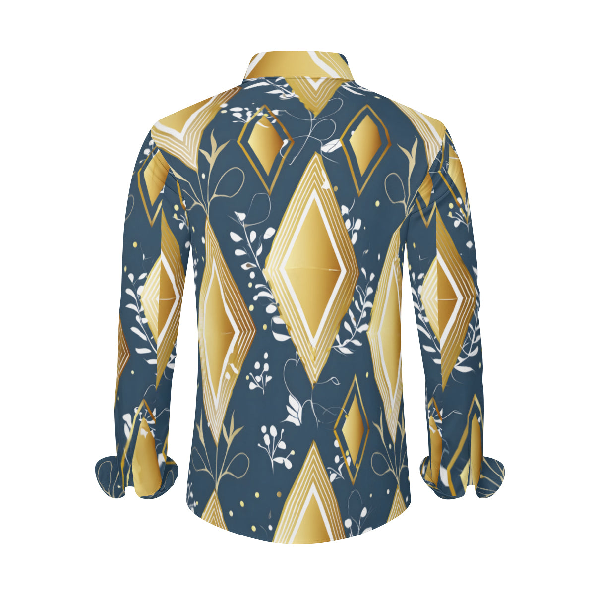 Abstract Gold Men's Classic Long-Sleeved Shirt