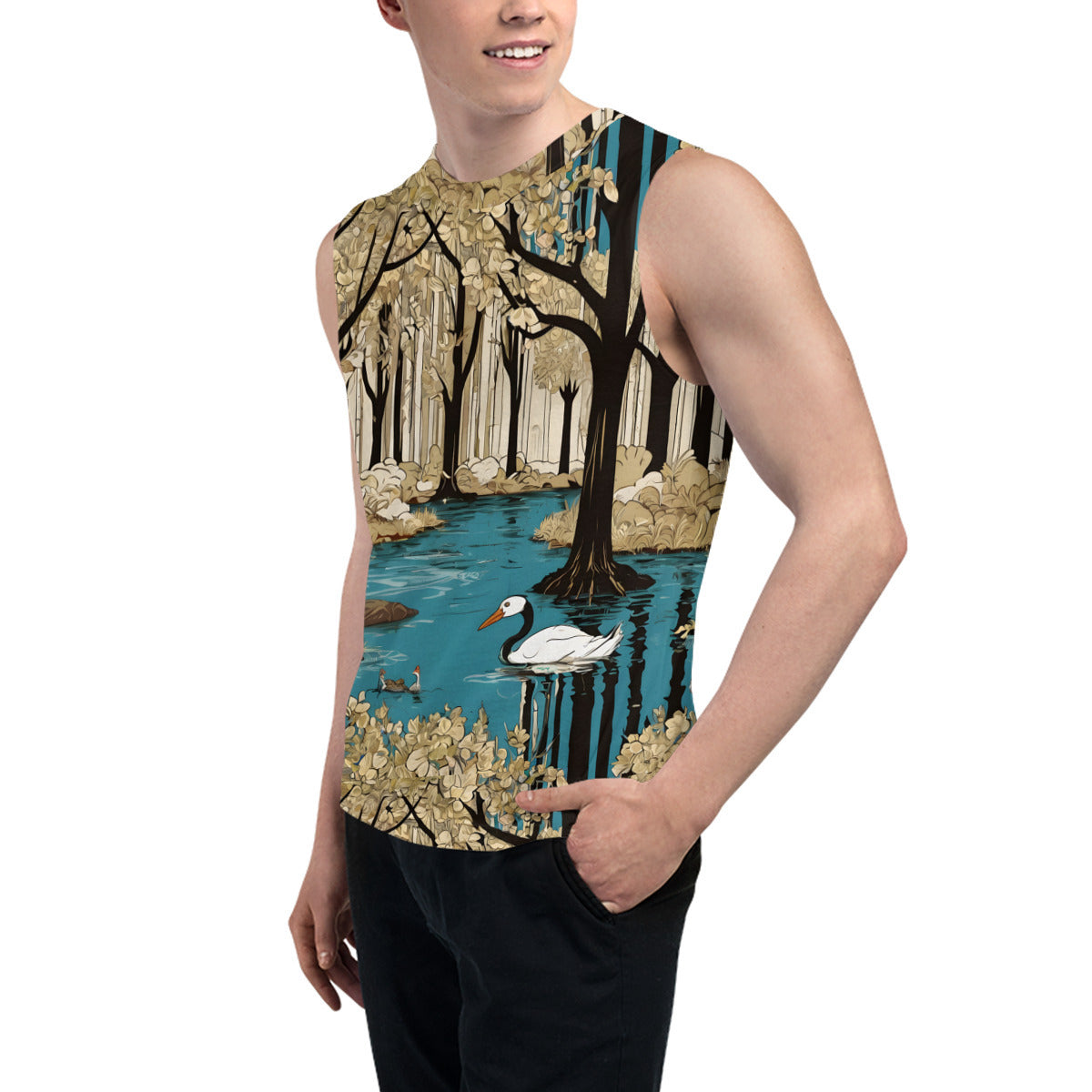 Landscape Wonder Men's Sleeveless Vest|Polyester