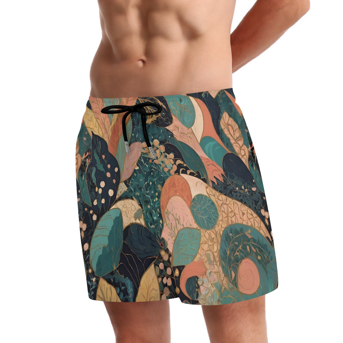 Abstract Wonder Men's Casual Shorts Double-Layer Sports Beach Pants