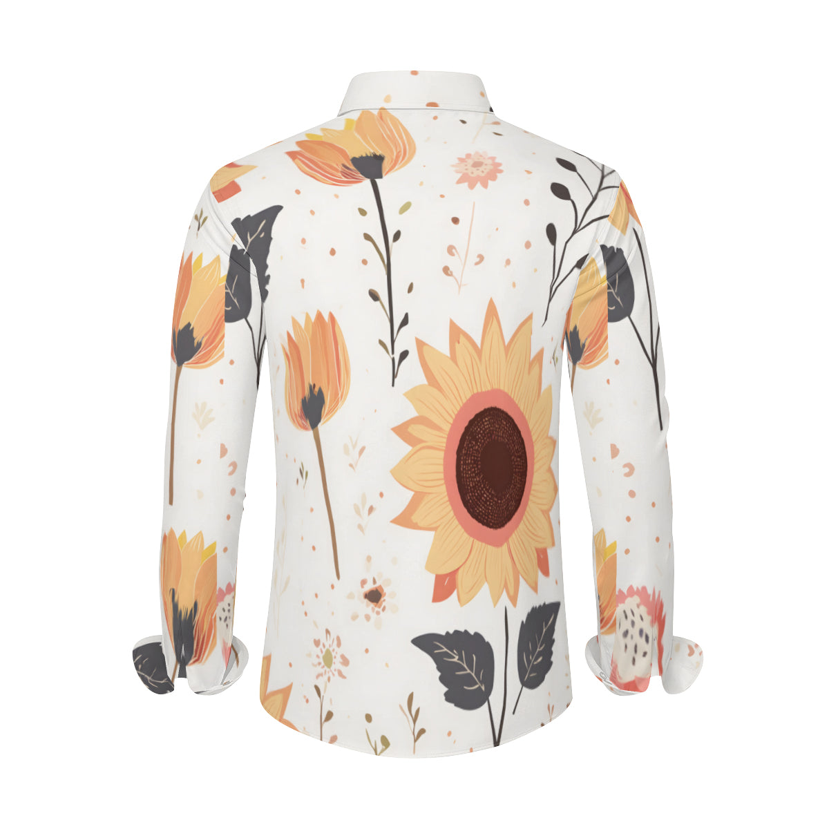 Floral Men's Classic Long-Sleeved Shirt