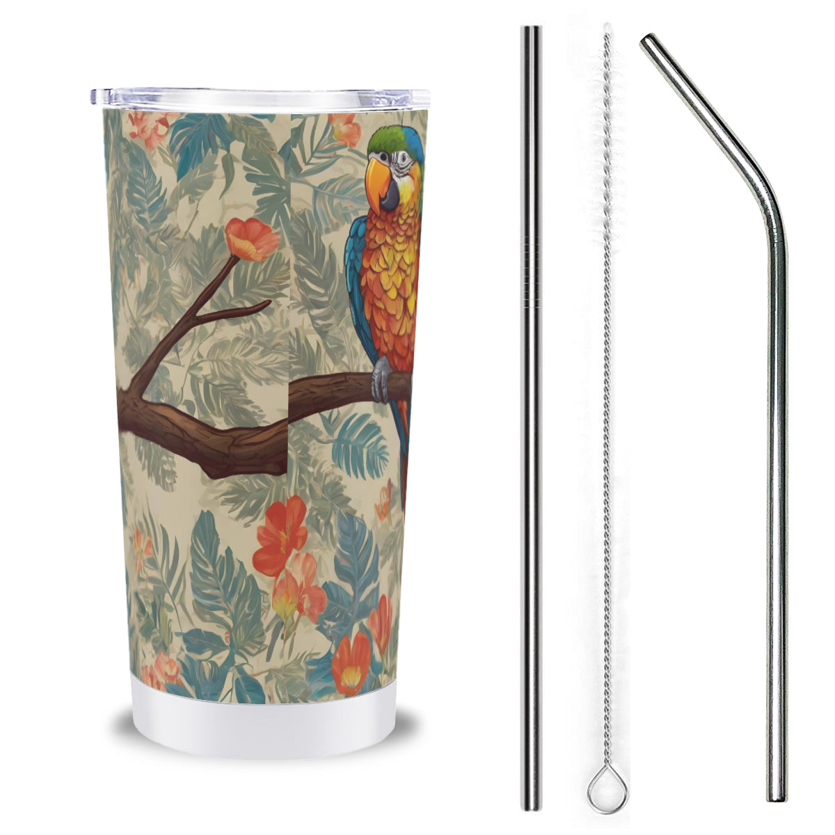 Parrot Design Outdoor Travel Carry Tumbler (540ml/18oz) | Stainless Steel 304