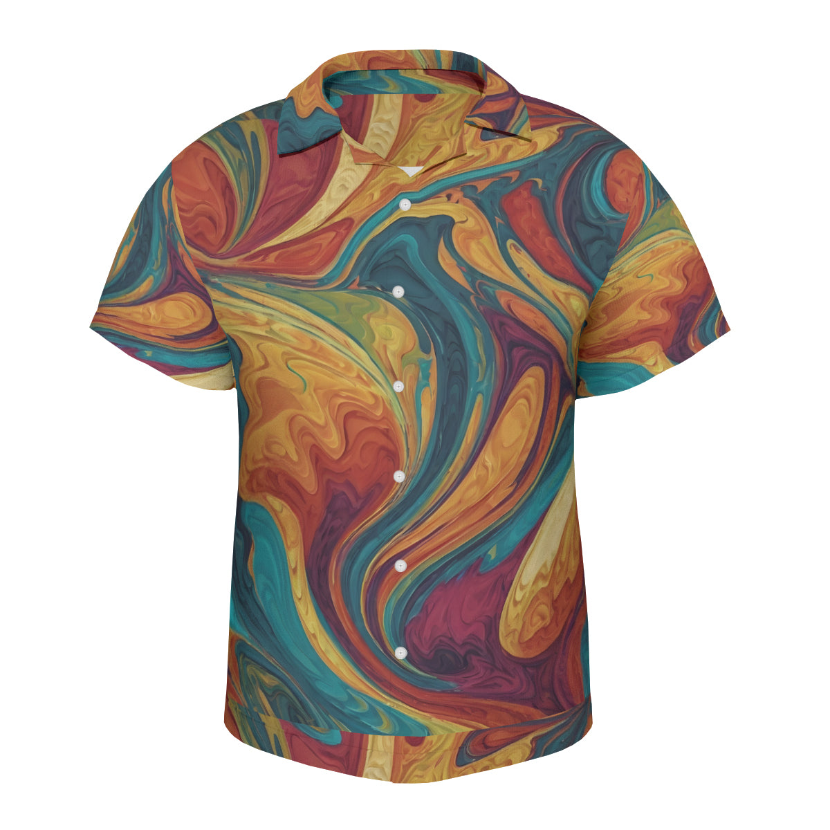Colorful Design All-Over Print Hawaiian Shirt(No chest pocket) | Polyester