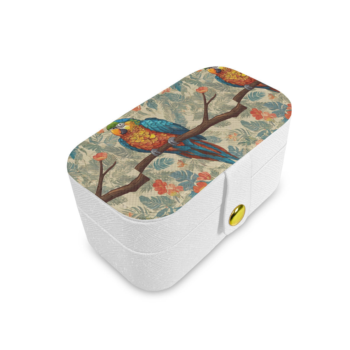 Parrot Design Personalized Portable Jewelry Box | PU