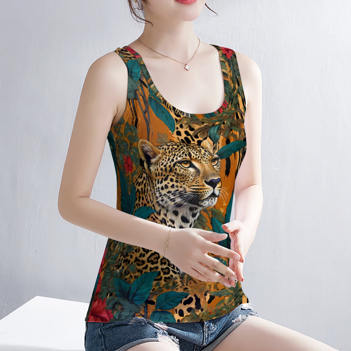 Warrior Leopard Women's Casual Vest|Polyester