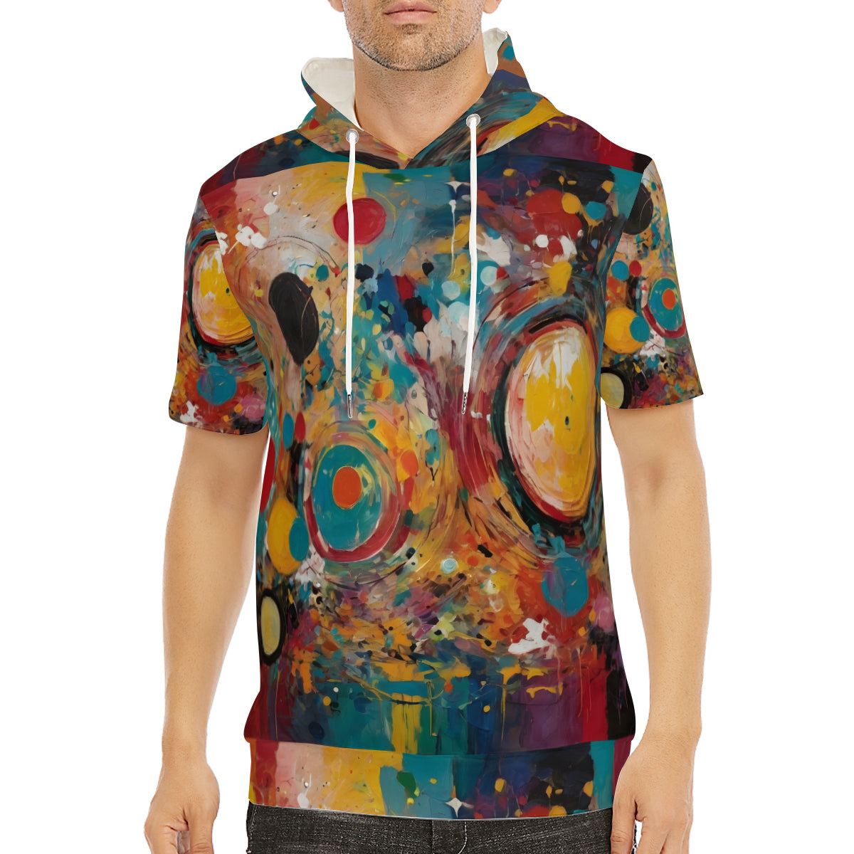 Crazy Design Men's Hooded T-shirt丨Cotton