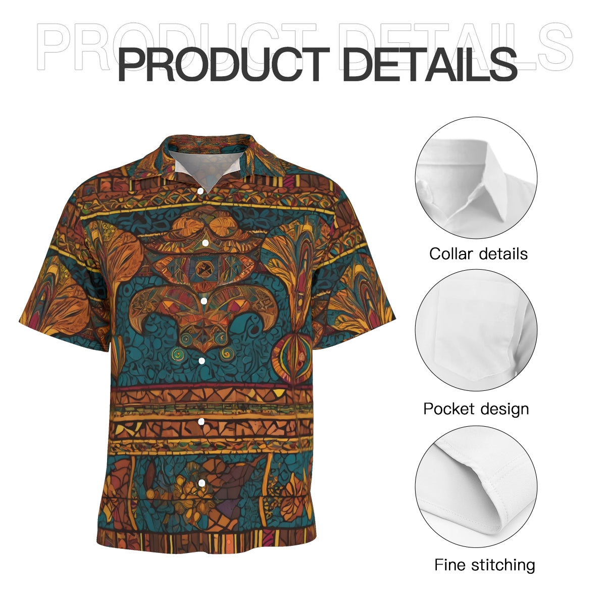 African Design Men's Casual Shirt|Polyester