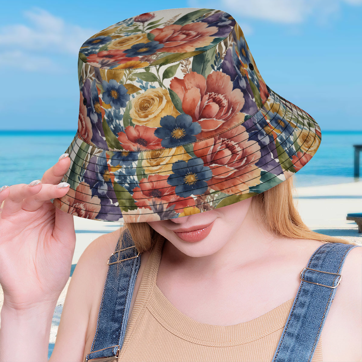 Beautiful Floral Fisherman Hat | Polyester