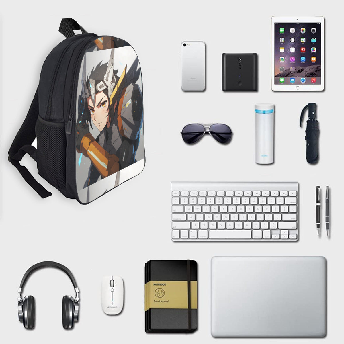 Anime Personlized Double-layer school bag|Polyester