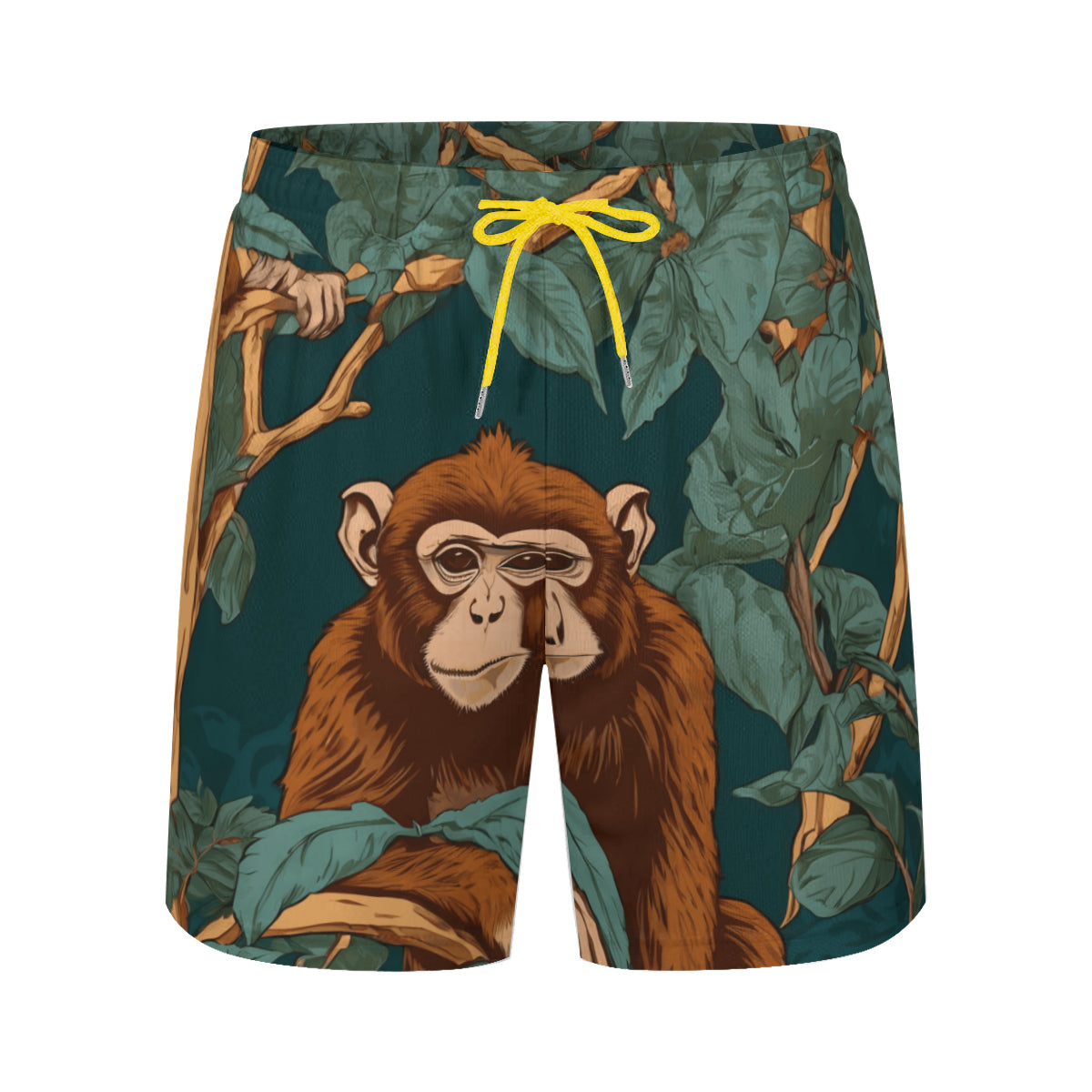 Monkey Vibes Men's Casual Shorts Double-Layer Sports Beach Shorts