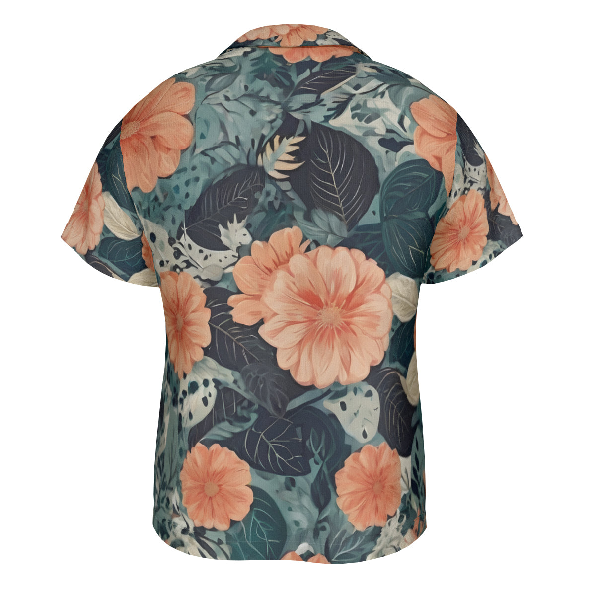 Floral Red Print Hawaiian men's Shirt(No chest pocket) | Polyester