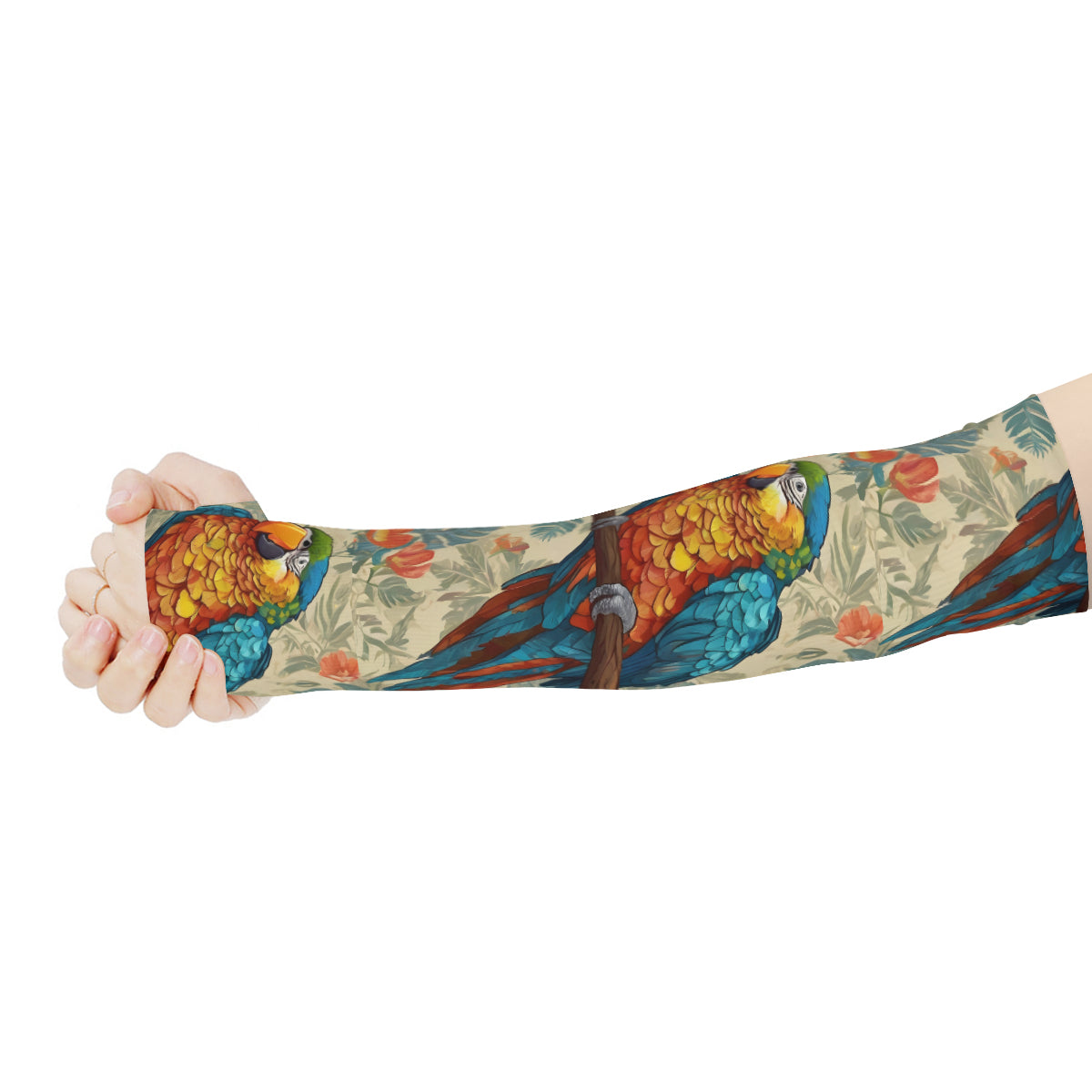 Parrot Design UV-Proof Cool Arm Cover Sunscreen Gloves | Polyester