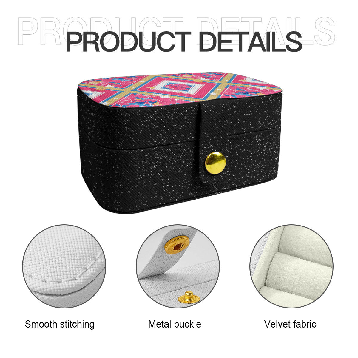 Abstract Personalized Portable Jewelry Box