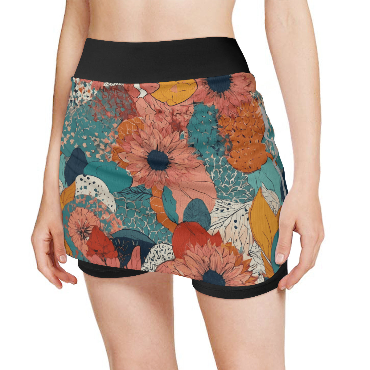 Awesome Floral Women's Sports Skirt | Polyester