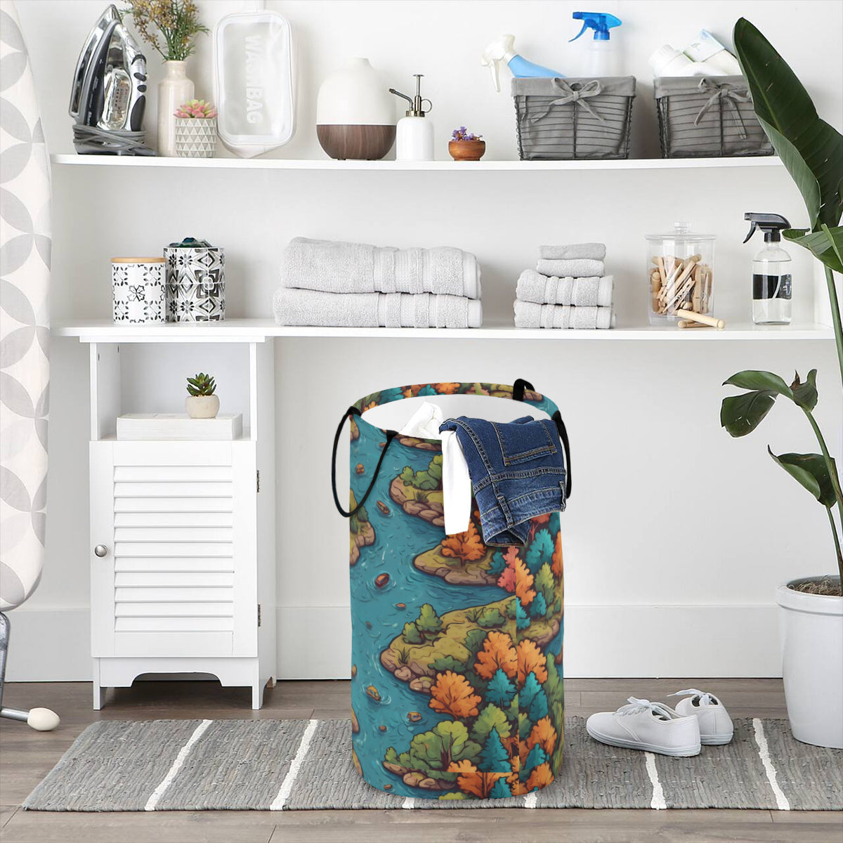 River Front Design Large Capacity Foldable Laundry Basket | Polyester