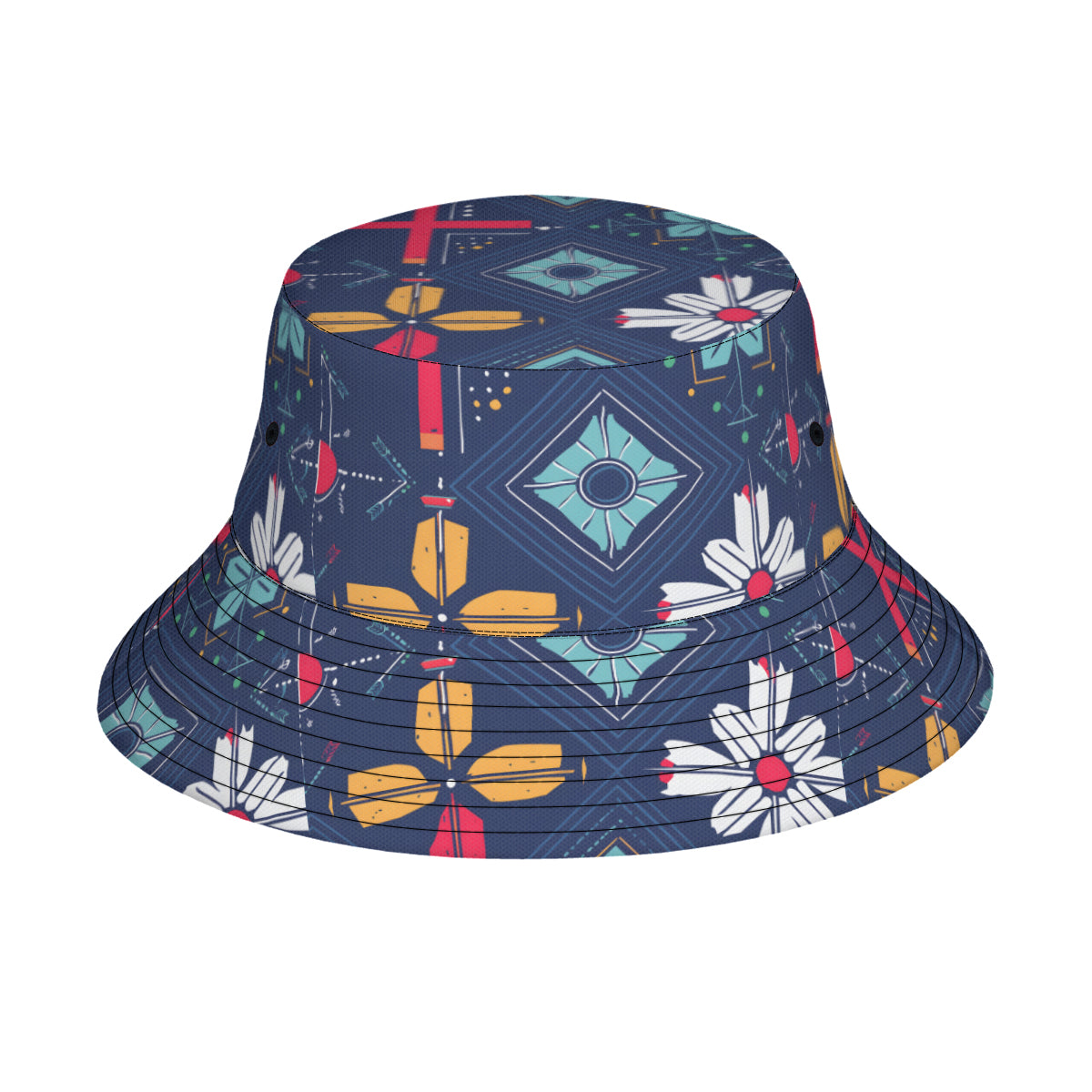 Abstract Pattern Double-Sided Fisherman Hat | Polyester