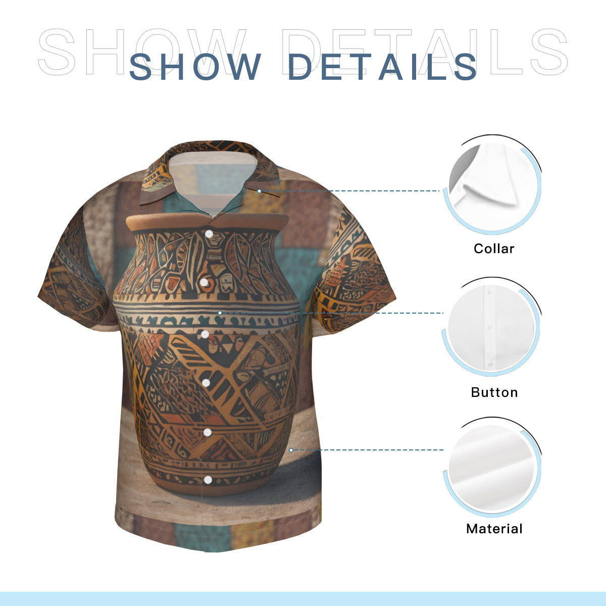 Golden Pot Hawaiian Shirt (No chest pocket) | Polyester
