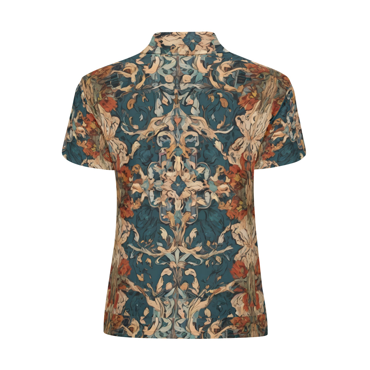 Abstract Design Women's Short-Sleeved Polo Shirt