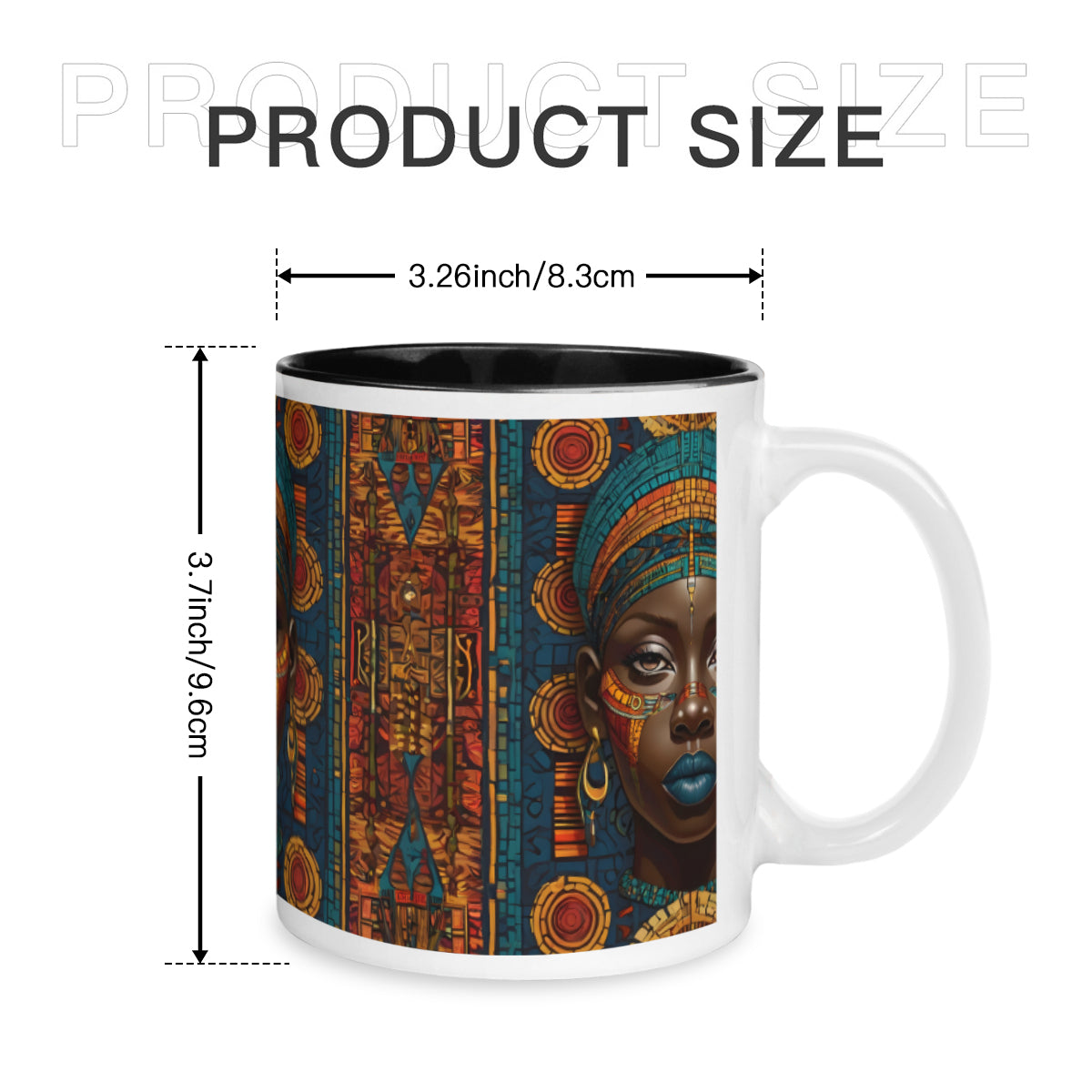 African Image Personalized Internal Black Mug (325ml/11oz) | Ceramic