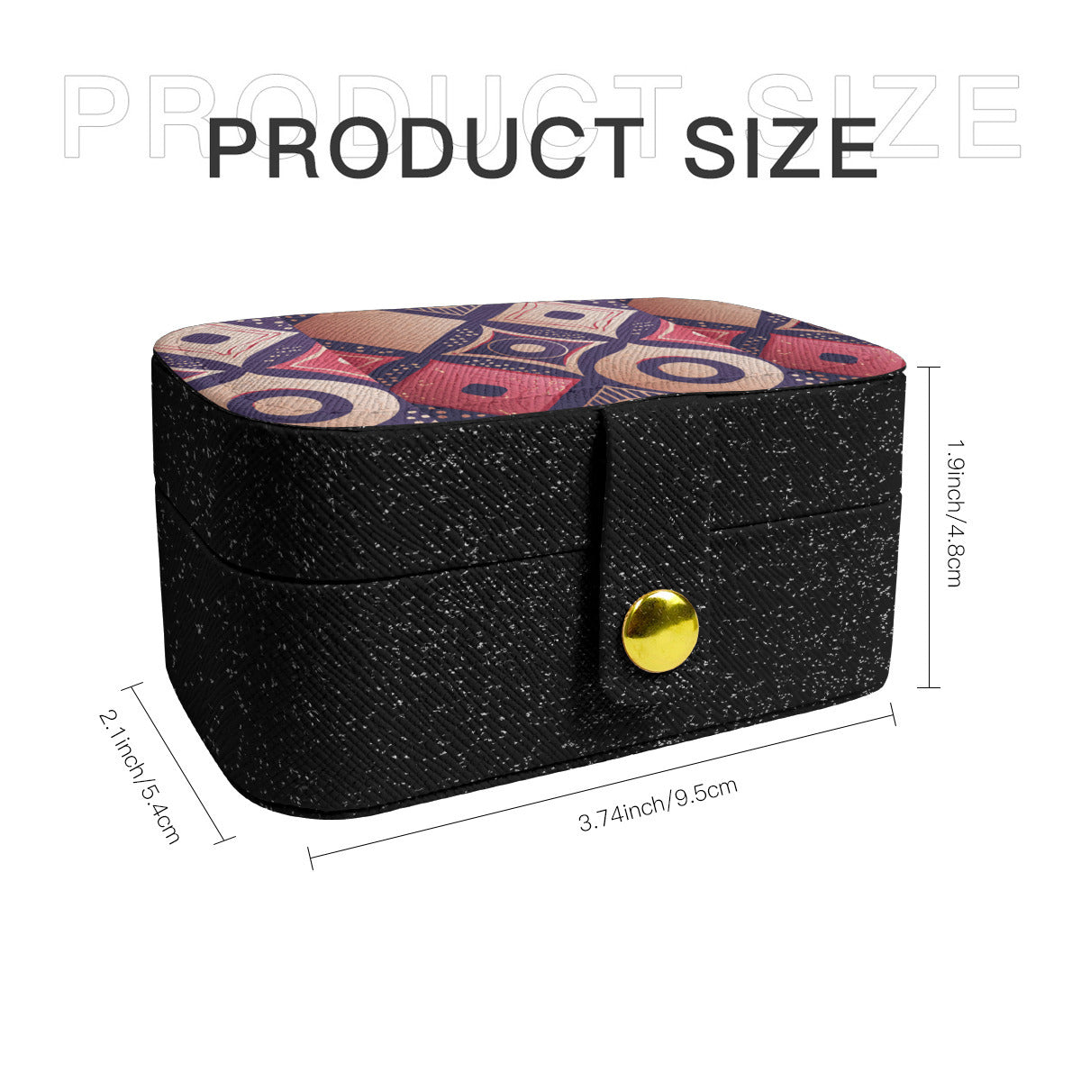 Abstract Personalized Portable Jewelry Box