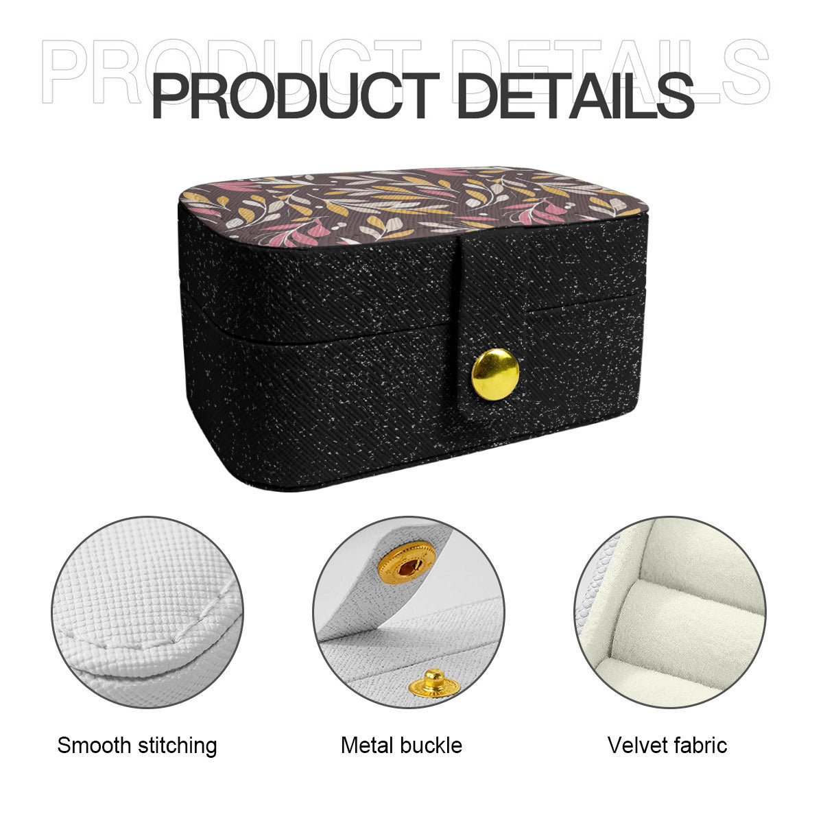 Golden Branches Personalized Portable Jewelry Box