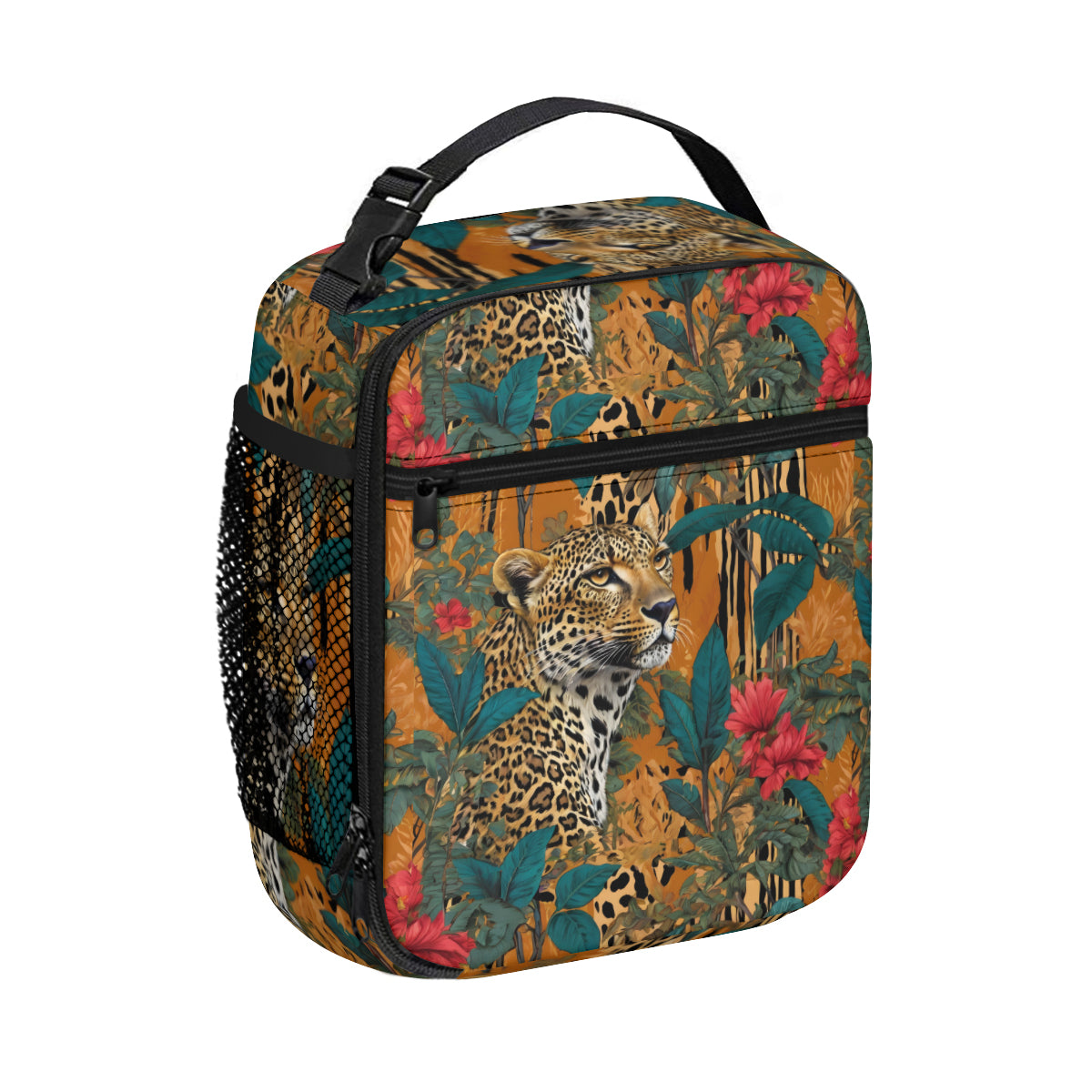 Warrior Leopard Portable Handheld Insulated Lunch Bag|Oxford Cloth