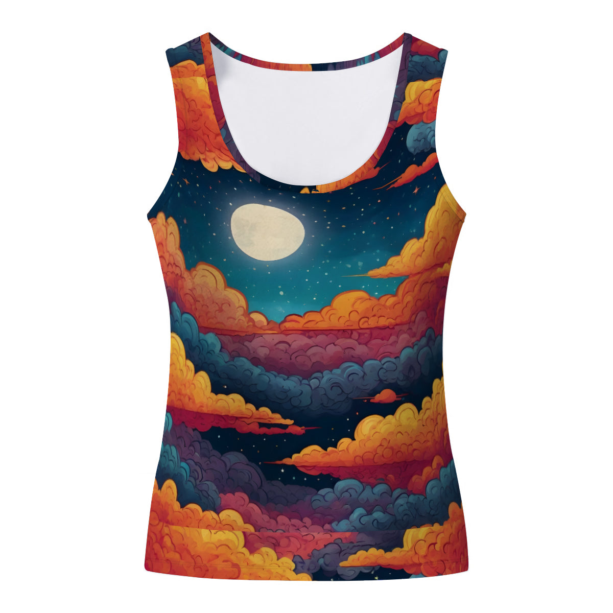 Sky Beauty Abstract Women's Casual Vest|Polyester