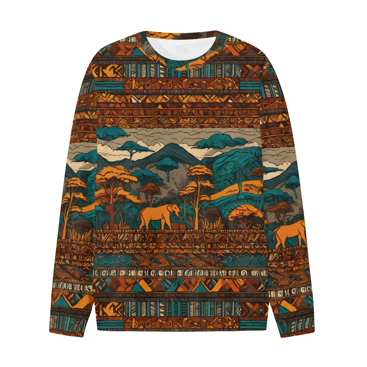 Beautiful Landscape Men's O-Neck EU Size Long-Sleeved T-Shirt | 180GSM Cotton