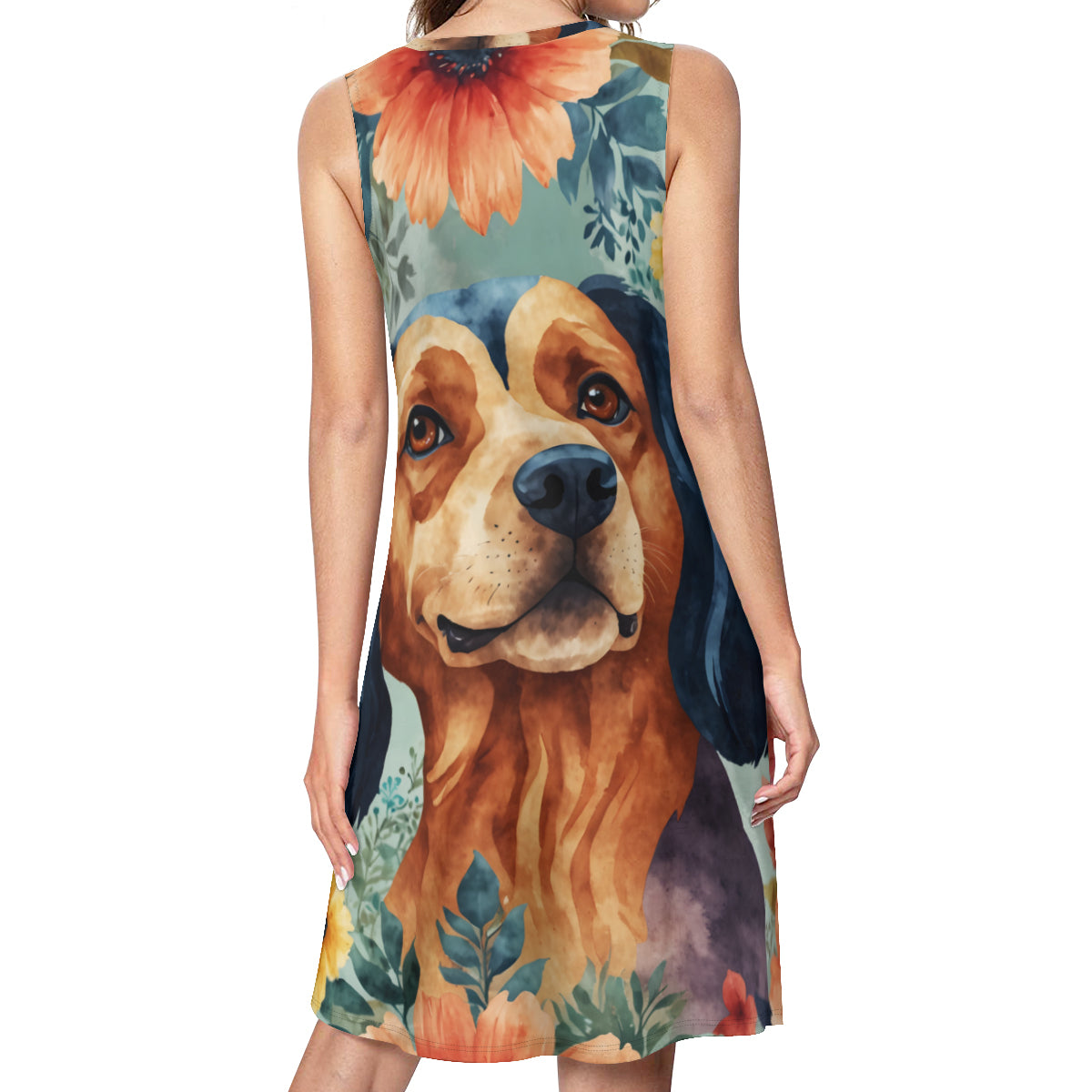Dog Lover Women's Casual Dress | Polyester