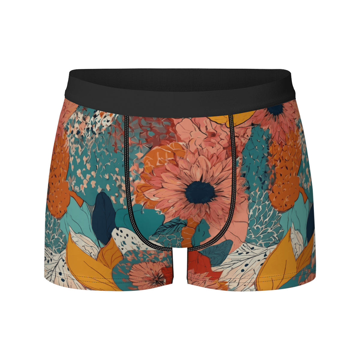 Awesome Floral Men's Underwear (Front and Back Design)丨Polyester