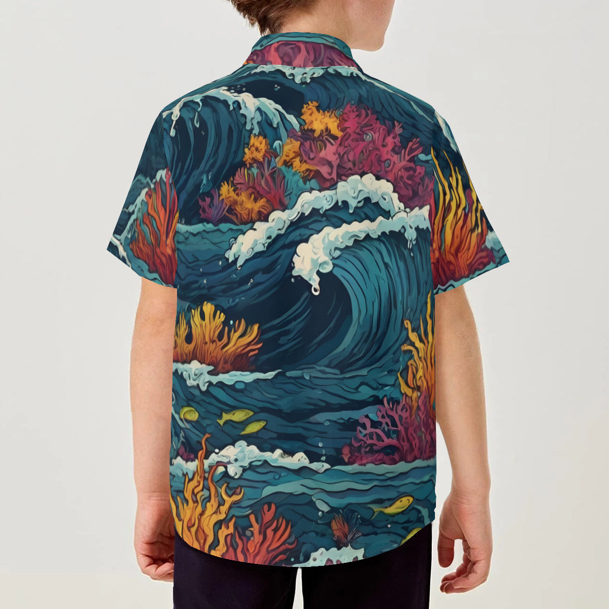 Ocean Waves Youth Shirts|Polyester