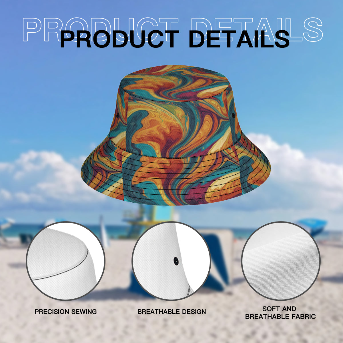 Colorful Design Fisherman Hat | Polyester