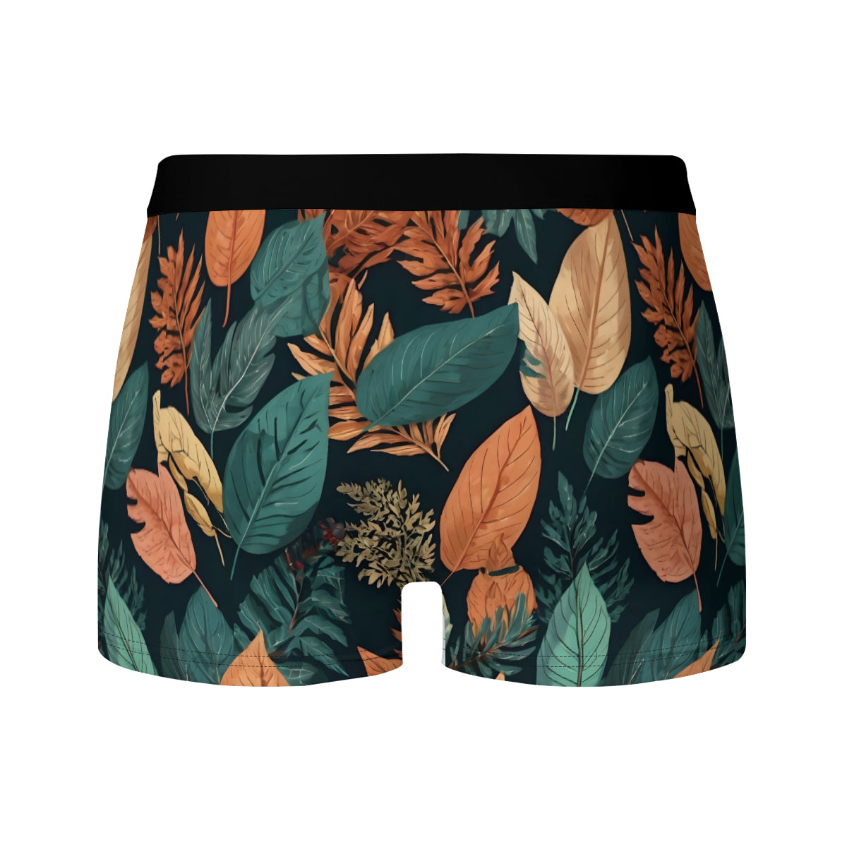 Colorful Leaves Men's Underwear (Front and Back Design)丨Polyester