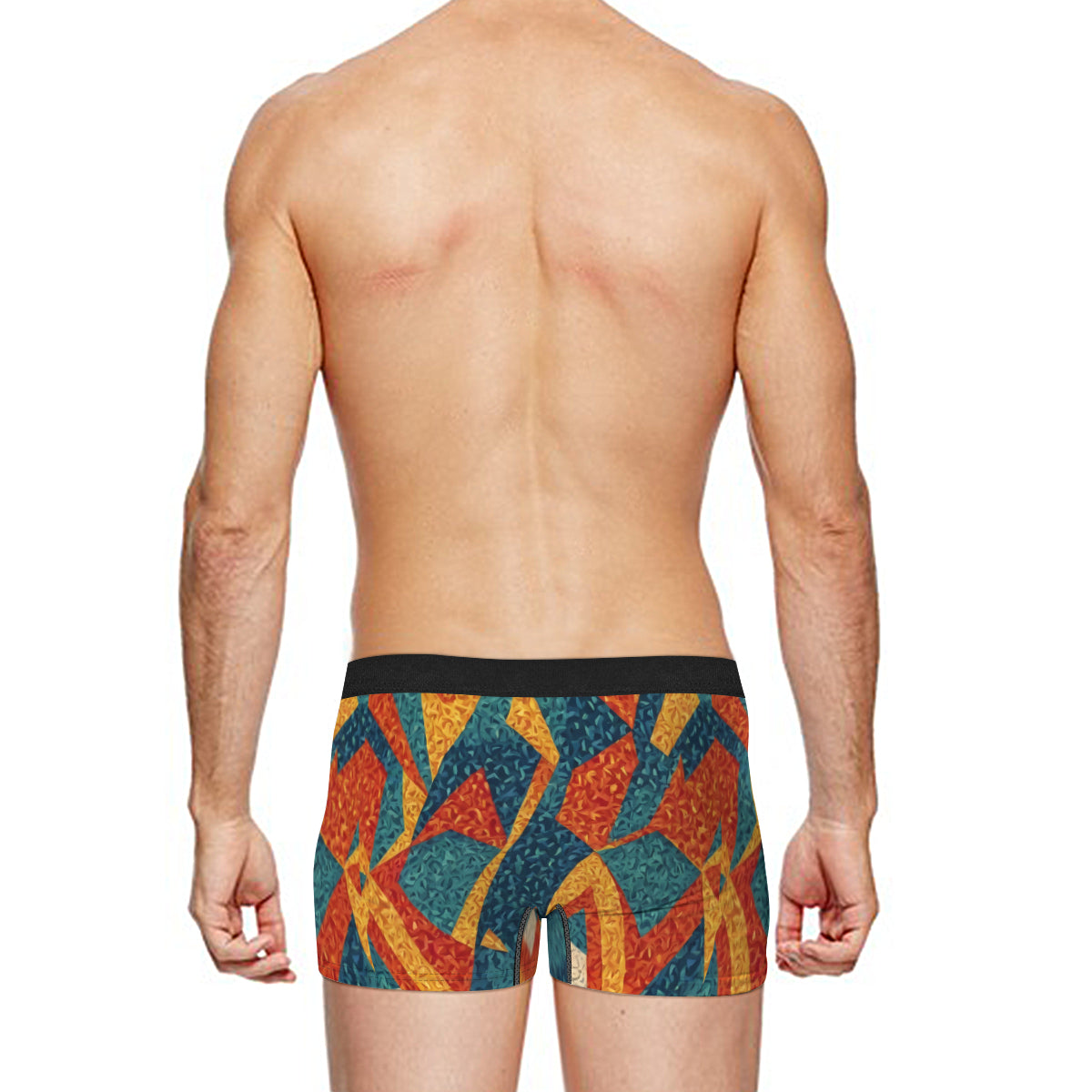 Abstract Pattern Men's Underwear (Front and Back Design)丨Polyester