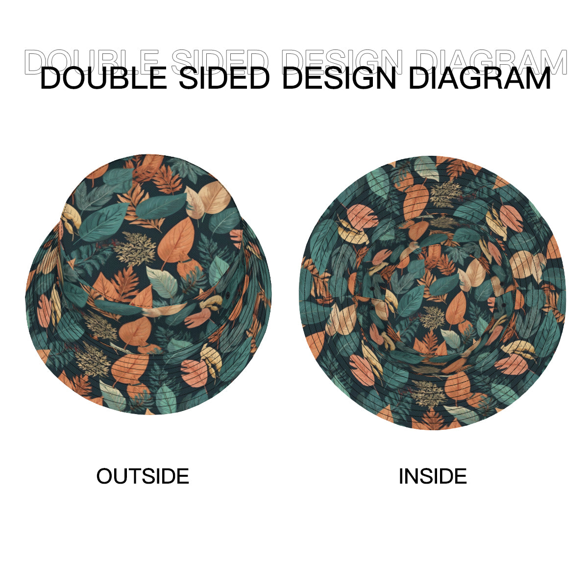 Colorful Leaves Fisherman Hat | Polyester