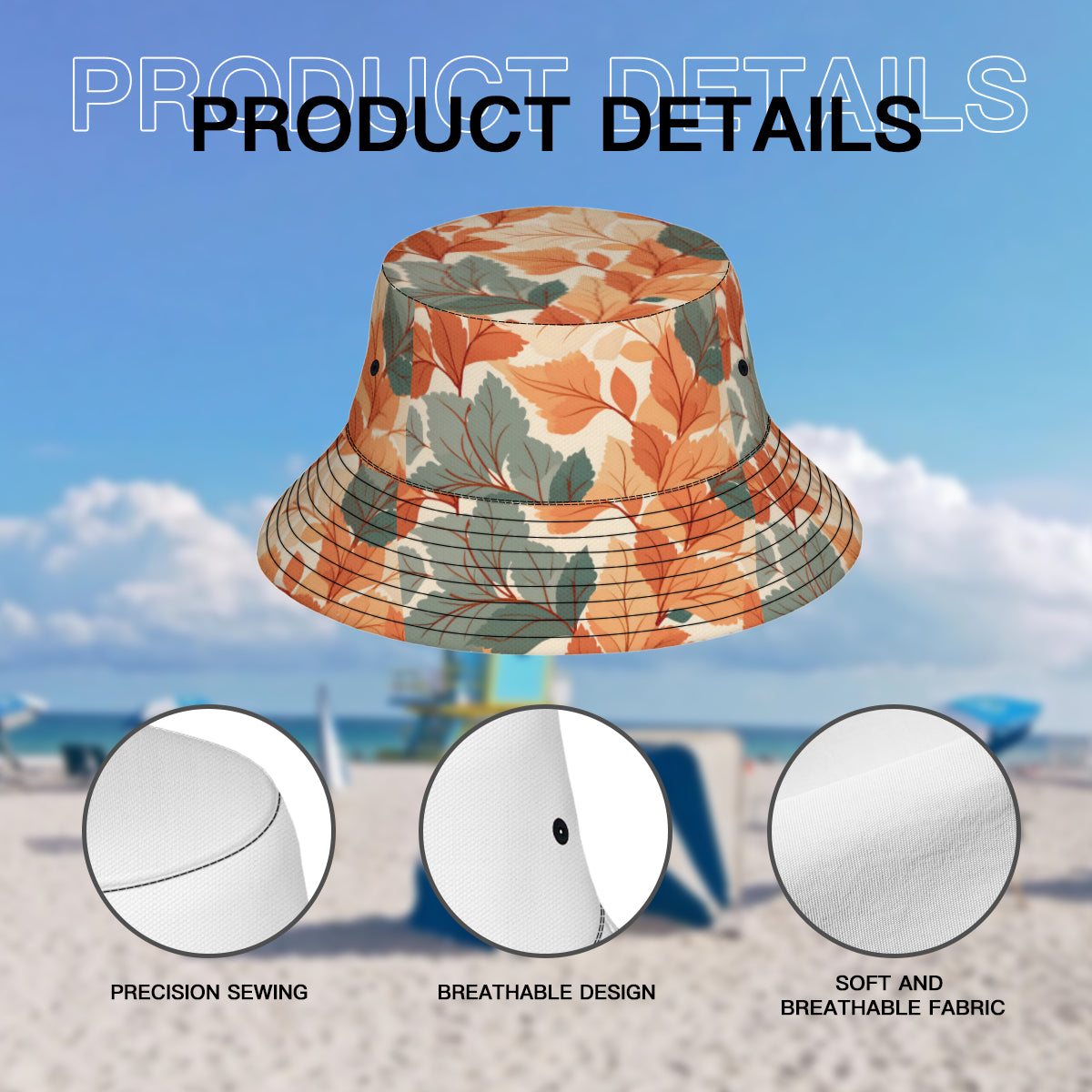 Floral Double-Sided Fisherman Hat | Polyester