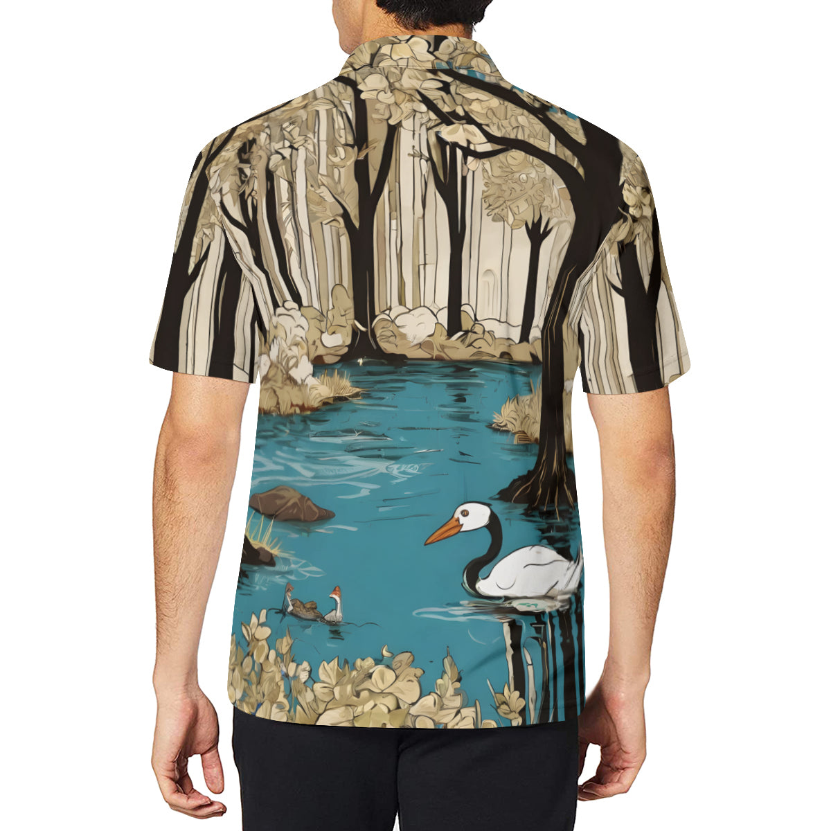 Landscape Wonder Men's Premium European Size POLO Shirt | 95% Polyester+5% Spandex