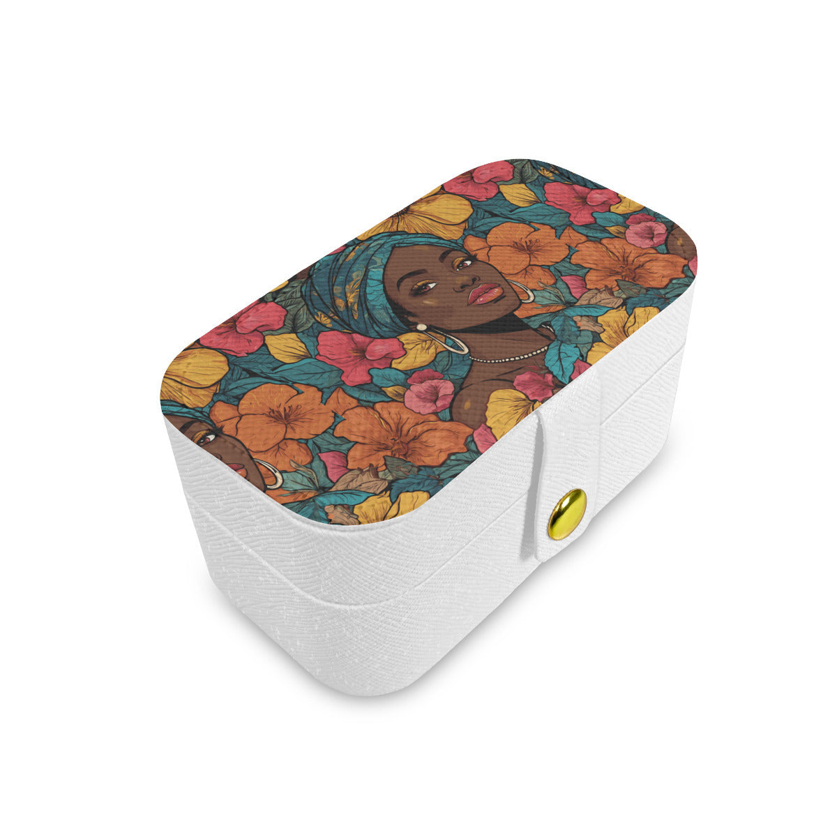 Melanin Queen Personalized Portable Jewelry Box | PU