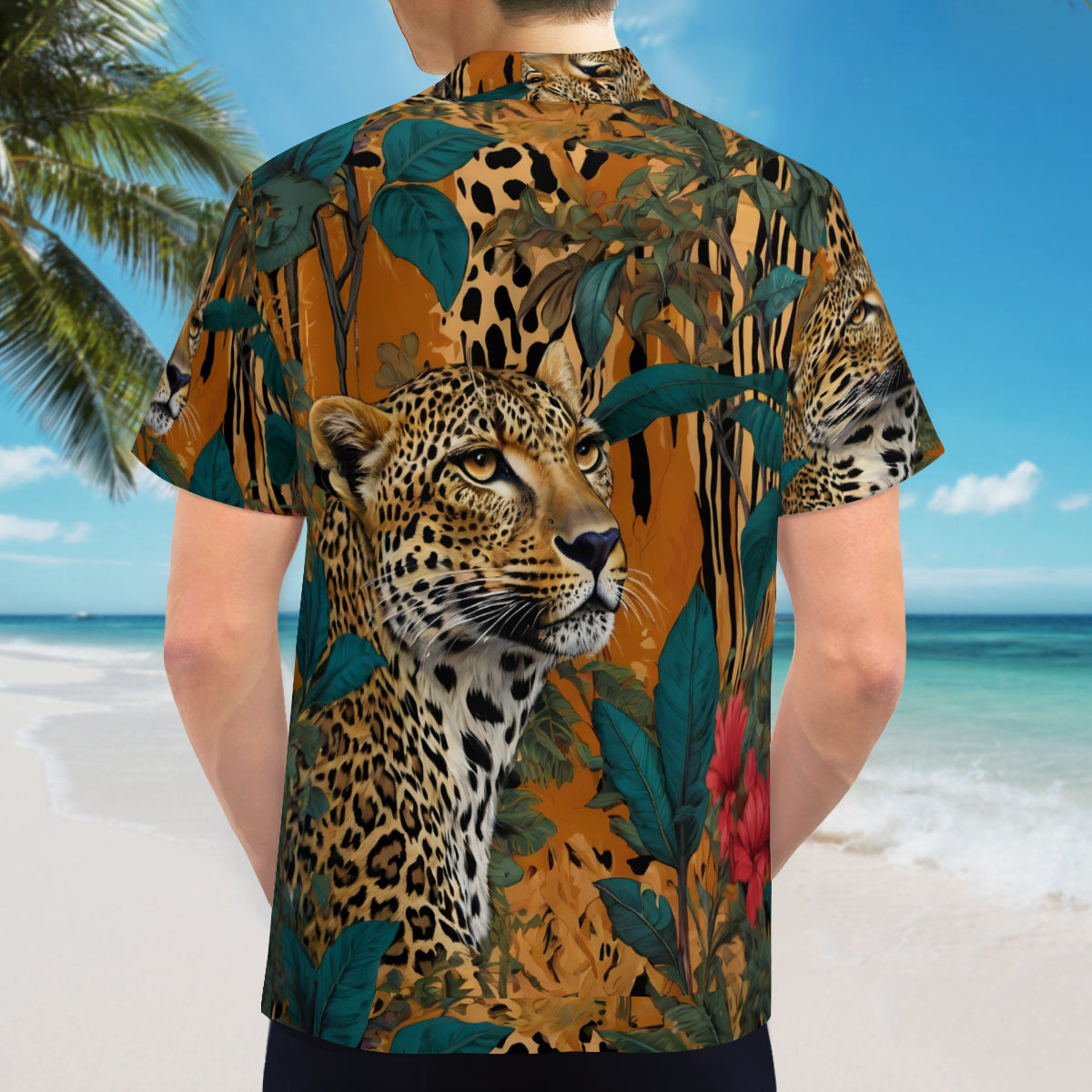 Warrior Leopard Hawaiian Shirt | Polyester