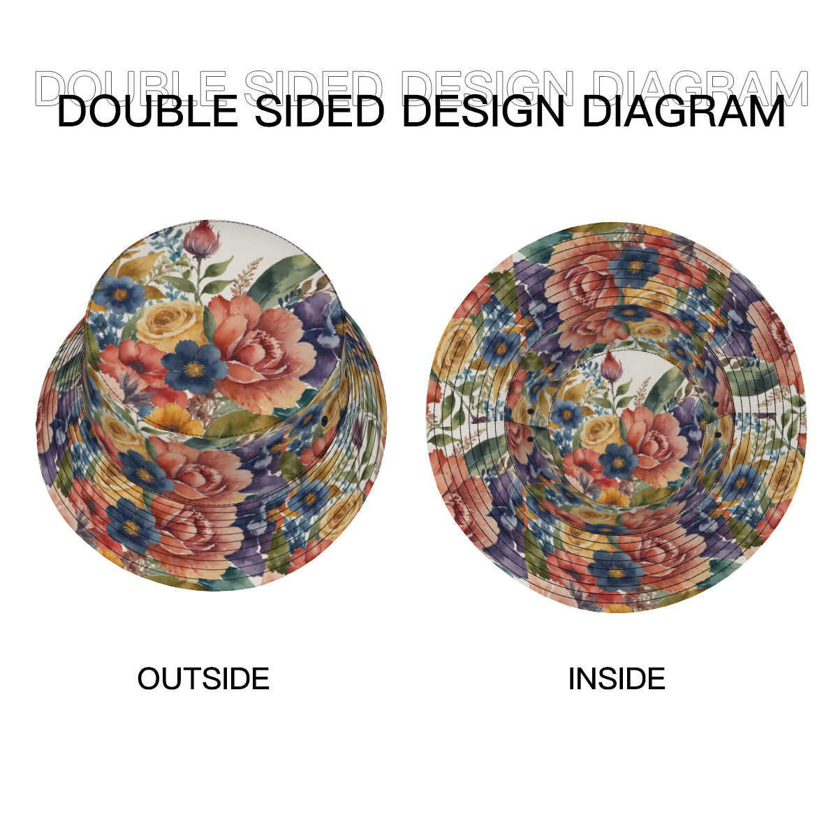 Beautiful Floral Fisherman Hat | Polyester
