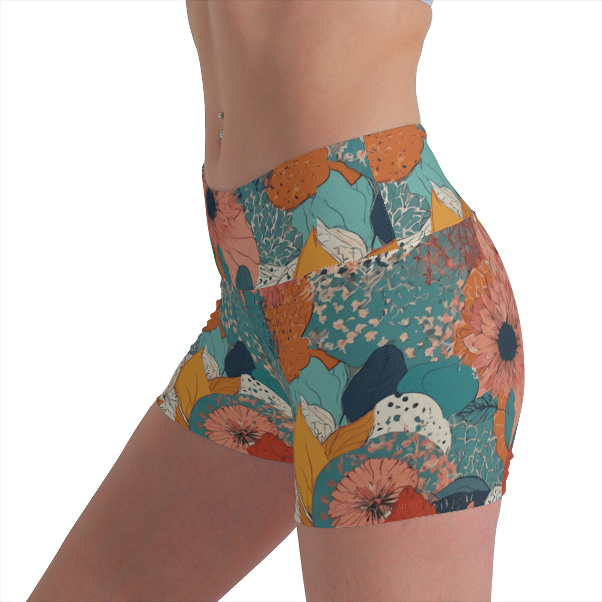 Awesome Floral Women's Yoga Shorts| Polyester