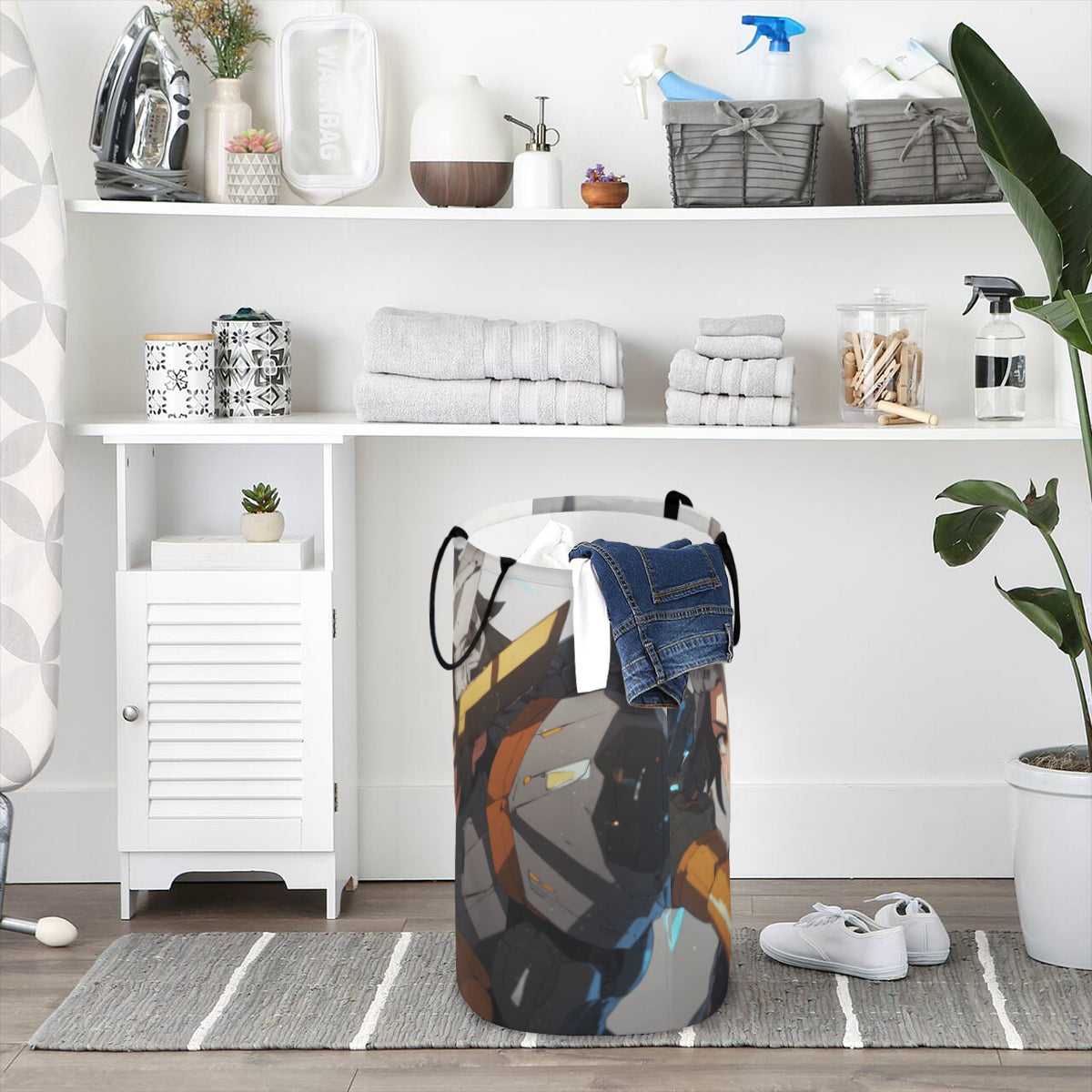 Anime Large Capacity Foldable Laundry Basket | Polyester