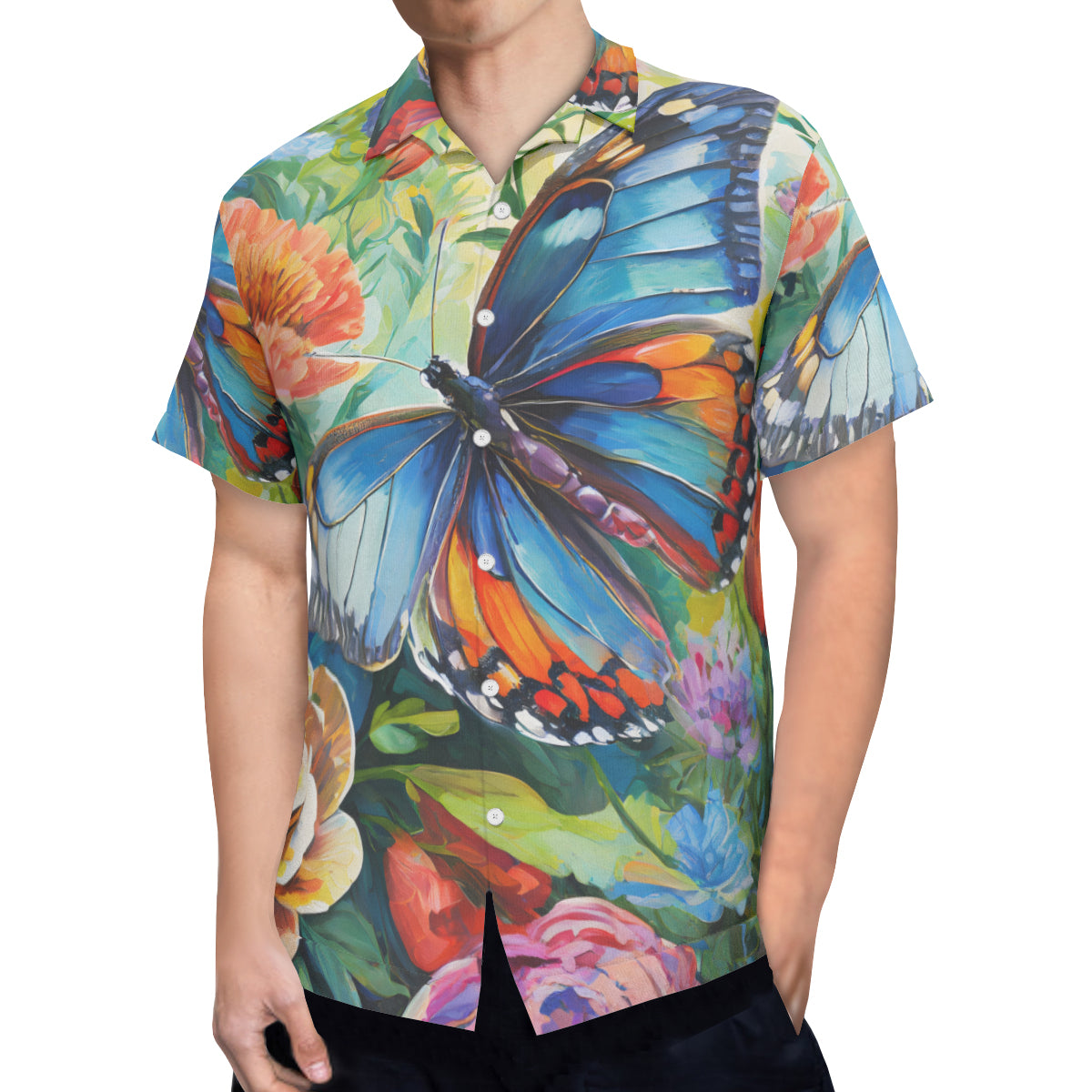 Abstract Floral Hawaiian Shirt(No chest pocket) | Polyester